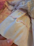 Vintage 50s white and pink lace fit and flare dress