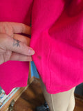 Vintage 60s Bright pink floral knit cardigan sweater