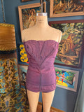 Vintage 50s Purple Tulip Top Jantzen Swim Suit