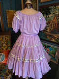 Vintage 60s Lavender Purple Square Dance Set