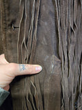 Vintage 50s Brown Leather Fringe Jacket