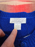 Vintage 80's Blue Christmas Cardigan