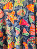 Vintage 90s Blue Seashell Print Kaftan Dress