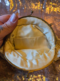 Vintage 30s Art Deco White  beaded clutch handbag
