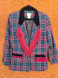 Unforgiven Upcycled Alaska Blue and Red Plaid Jacket