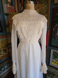 Vintage 70 Ivory Victorian Inspired Wedding Dress