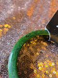 Vintage 60s Dark Green Bakelite Bangle Bracelet