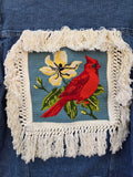 Unforgiven Upcycled Cardinal Fringe Denim Jacket