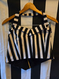 Handmade Black and White Stripe Two Piece Set