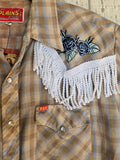 Unforgiven Upcycled Rose Brown Plaid Western