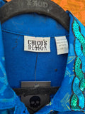 Unforgiven Upcycled Blue Bird Sequin Denim Jacket