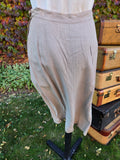 Vintage 40s Brown Linen Jacket Skirt Suit Set