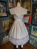 Vintage 50s Shirley Lee Metallic Copper Dress