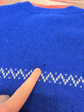 Vintage 80's Blue Christmas Cardigan