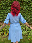 Vintage 70s Powder Blue Sandi Dee dress