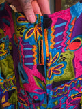 Vintage Volup 90s Abstact Jumpsuit in Pink and Blue