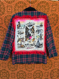 Unforgiven Upcycled Alaska Blue and Red Plaid Jacket