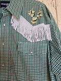 Unforgiven Upcycled Cactus Green Plaid Western