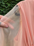 Vintage 70s Orange Angel Sleeve Maxi Dress