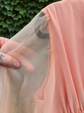 Vintage 70s Orange Angel Sleeve Maxi Dress