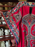 Vintage Rhinestoned Bell Sleeve Kaftan Dress