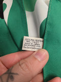 Vintage 60s Green Polka Dot Polyester Square Scarf