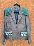 Unforgiven Upcycled Velvet Elk and Fringe Blazer