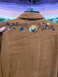 Vintage 90s Suede Chain Stitch Shirt