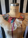 Unforgiven Vintage Quilt White Lace Clown Collar