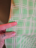 Vintage green plaid dress with white collar