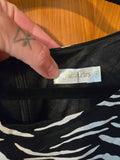 Gently Used Fit and Flare Black & White Zebra Dress