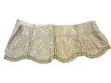 Vintage Green Brocade Scalloped Curtain Valence
