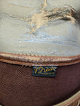 Vintage Leather and Canvas Luggage and Fishing Bag