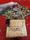 Vintage Large Blonde Leather Purse