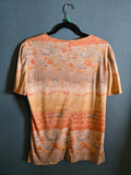 Vintage 70s novelty print top