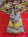 Vintage Woven Gray and Yellow Bag