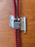 Unforgiven Rhinestone American Flag Red Bolo Tie