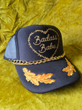 Red's Retro Bright Gold Trucker Hat Cable Chain