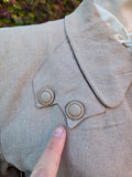Vintage 40s Brown Linen Jacket Skirt Suit Set