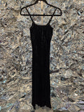 Gently Used Super Low Fat Black Velvet Dress