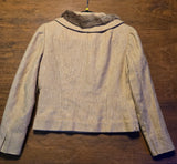 Vintage 60s Tan Tweed Jacket with Mink Fur Collar