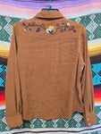 Vintage 90s Suede Chain Stitch Shirt