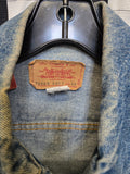 Vintage 90s Levi Blue Denim Biker Vest