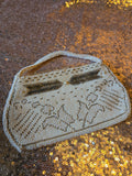 Vintage 30s White Art Deco Small beaded evening Bag