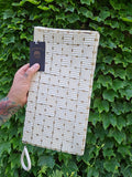 Vintage 30's White Celluloid Tile Handbag Clutch