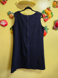 Vintage 60s Navy Wool Jumper Dress