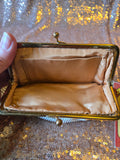 Vintage 60s White Metal Mesh Clutch handbag