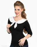Gently Used Steady Clothing black long sleeve sailor top