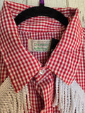 Unforgiven Upcycled Rose Red Gingham Western