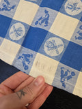 Vintage Blue and White Dutch Print Towel